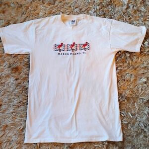 VINTAGE Marco Island Florida flamingo cotton tshirt